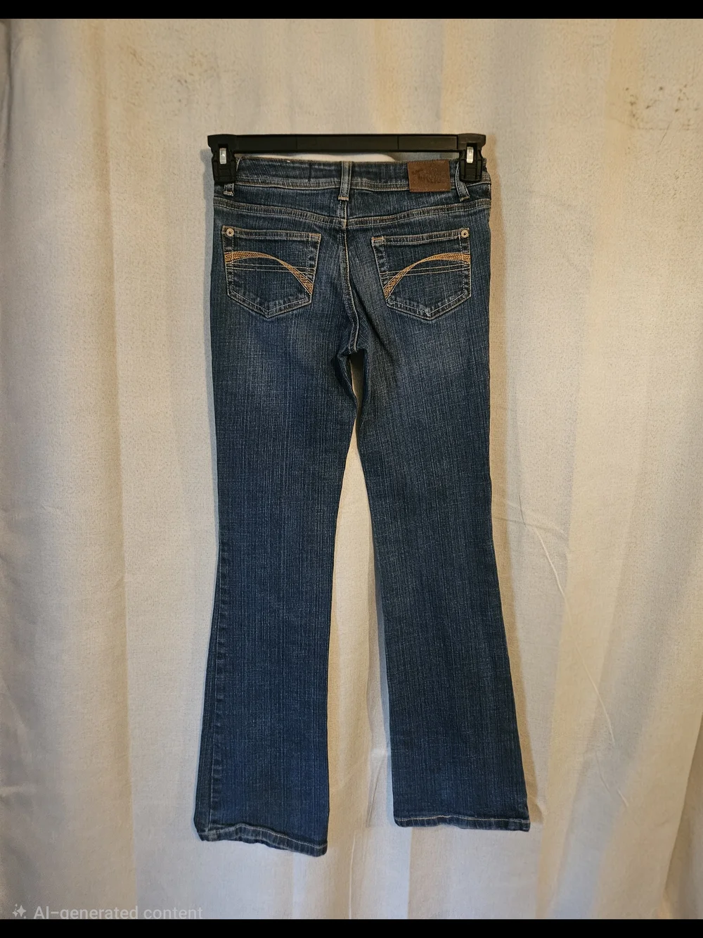 Justice Girls Medium-Dark Blue Bootcut Jeans
